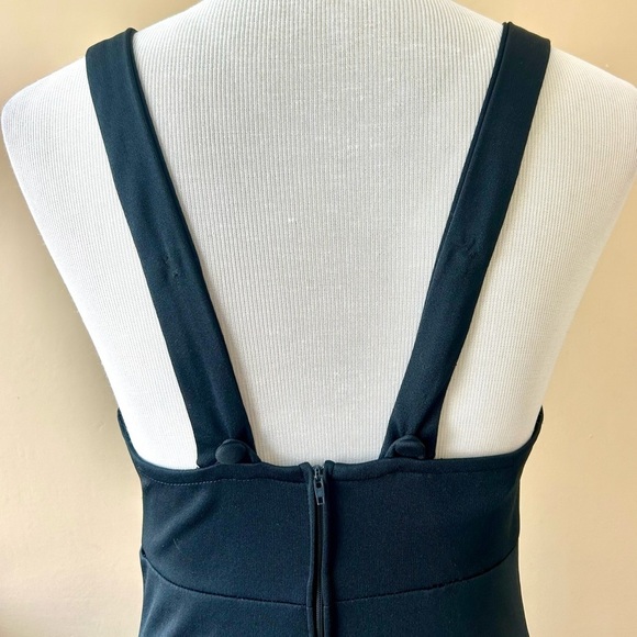 Vintage 1970s 70s Ursula of Switzerland Black Maxi Dress Disco Sleeveless Size M - Picture 7 of 12